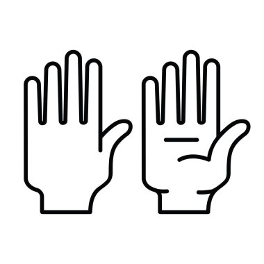 el simgesi, avuç içi, vektör illüstrasyonu