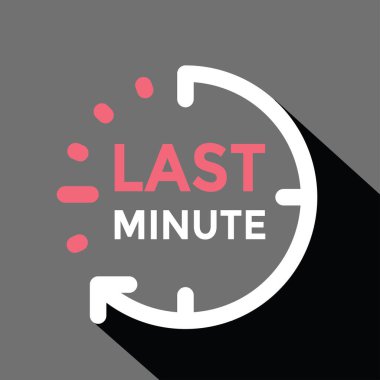 Son dakika, kronometre, basit simge, vektör illüstrasyonu 