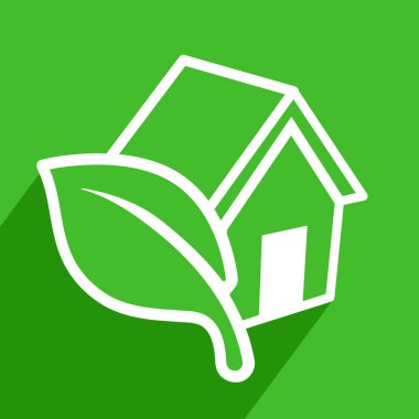 Eko ev, basit taslak, beyaz arkaplan, vektör illüstrasyonu 