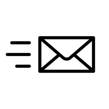 Zarf basit simgesi, vektör çizim 