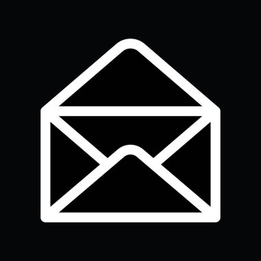 Zarf basit simgesi, vektör çizim 