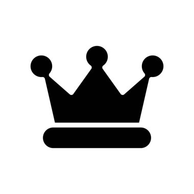 siyah taç simgesi, düz tasarım biçimi