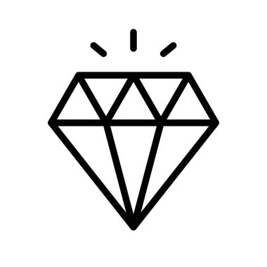Elmas simgesi, vektör illüstrasyonu 