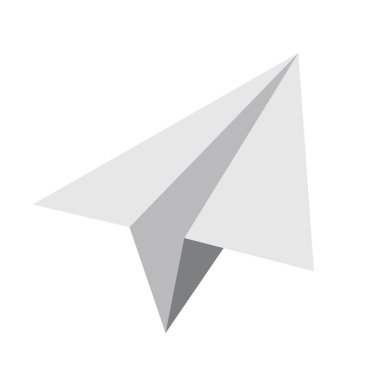 kağıt düzlem simgesi, vektör illüstrasyonu 