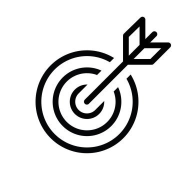 hedef ok simgesi, vektör çizim ile 