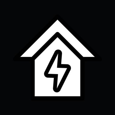 Enerji Evi simgesi, vektör illüstrasyonu 