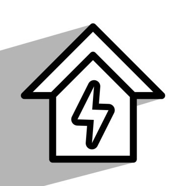 Enerji Evi simgesi, vektör illüstrasyonu 