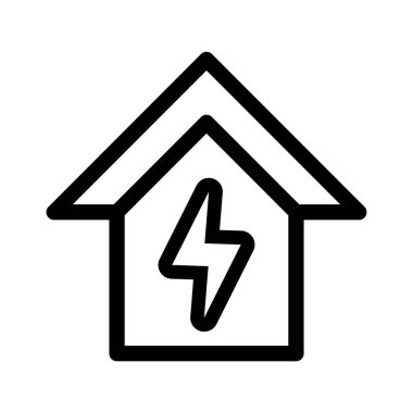 Enerji Evi simgesi, vektör illüstrasyonu 
