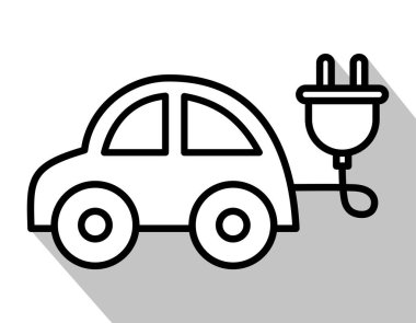 beyaz arkaplanda siyah çizgi film simgesi