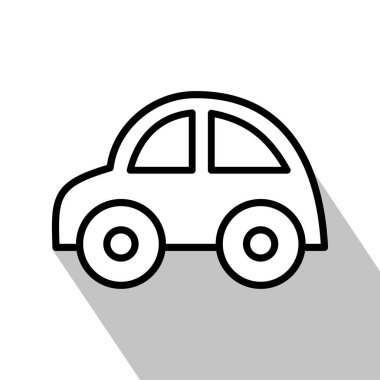 beyaz arkaplanda siyah çizgi film simgesi