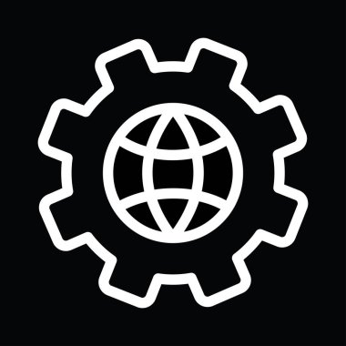 Siyah arkaplanda dünya çarkı