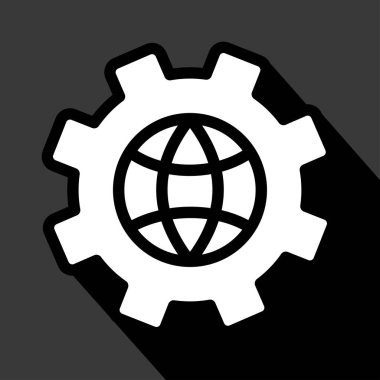 Gri arkaplanda dünya çarkı 