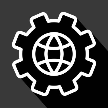 Gri arkaplanda dünya çarkı 