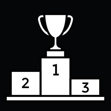 Kazanan podyum kupası, vektör illüstrasyonu
