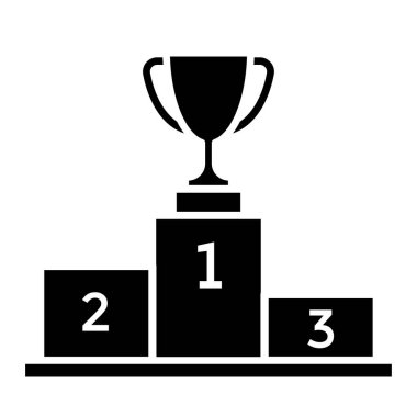 Kazanan podyum kupası, vektör illüstrasyonu