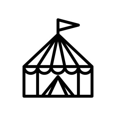 circus tent simple icon, vector illustration 