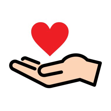 kalp elde, kalp elde, vektör illüstrasyon