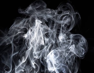 Abstract Smoke on black Background clipart