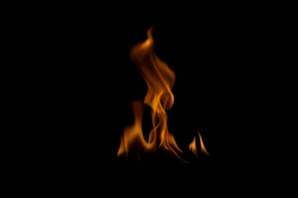 Огонь Пламени Мощный Стрельба Студии Черном Фоне — стоковое фото