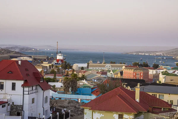 Stock image Detail of colorful houses in Luderitz town, the ancient german style town in south Namibia