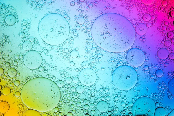 Horní Pohled Abstraktní Pozadí Kulatým Tvaru Vodní Bubliny Gradient Barevný — Stock fotografie