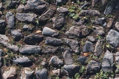 Eski bir evin taş duvar yapısı - arka plan deseni