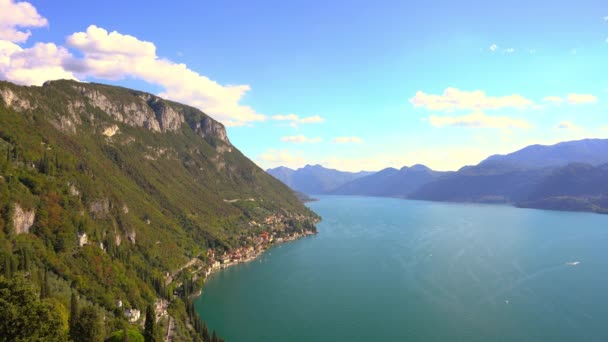 从高处俯瞰科莫湖 意大利伦巴第美丽的地区 高质量的4K镜头 — 图库视频影像