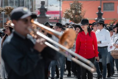 Machachi, Cantn Meja, Pichincha ili, Ekvador 23 Haziran 2024: Meclis üyesi Mara Fernanda Cornejo.