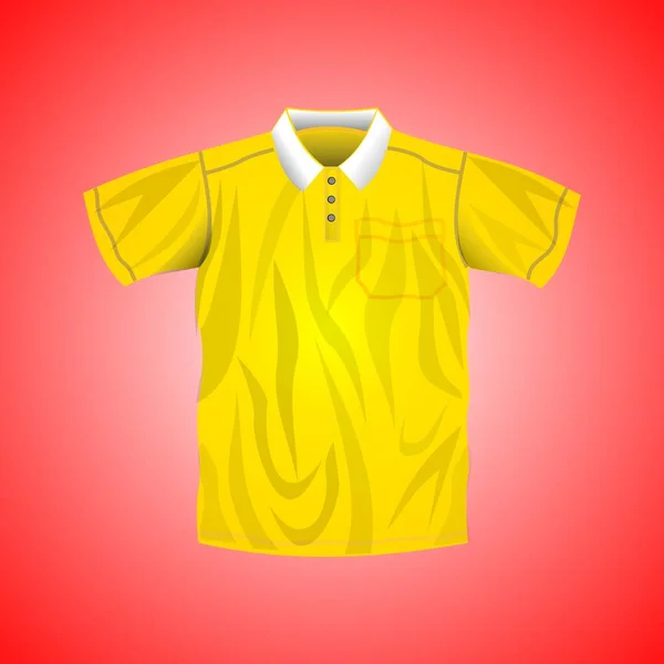 Žluté Polo Tričko Design Ikona Izolované Psd — Stockový vektor
