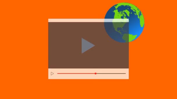Icona Riproduzione Flusso Video Vettoriale — Video Stock