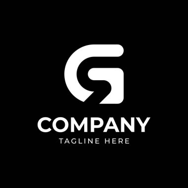 GR harfleri ilk logo tasarım vektörü