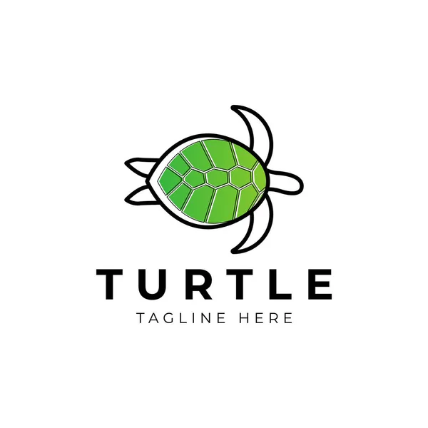 Simply Line Art Turtle — стоковый вектор