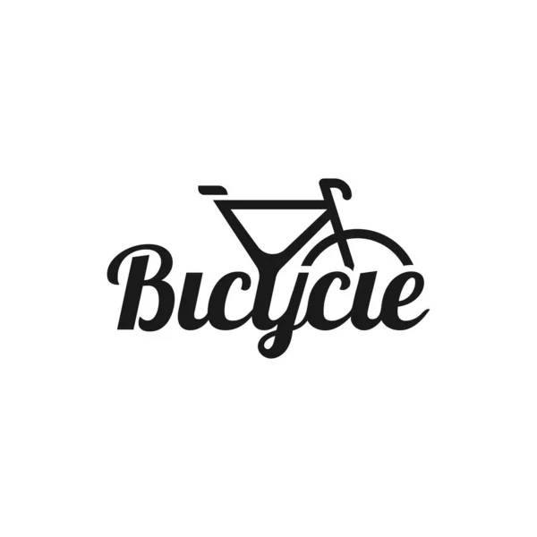 Fahrradladen Logo Design Vektor Bild Monoline Stil Logo — Stockvektor