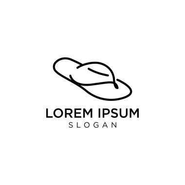 Tekerlekli sandalet ikonu vektör terlik logosu modadan izole edilmiş çizim biçiminde