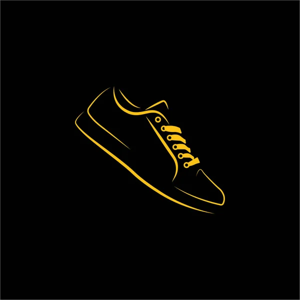 Ayakkabı Logo Vektörü Logo Vektör Şablonu Çalışıyor — Stok Vektör