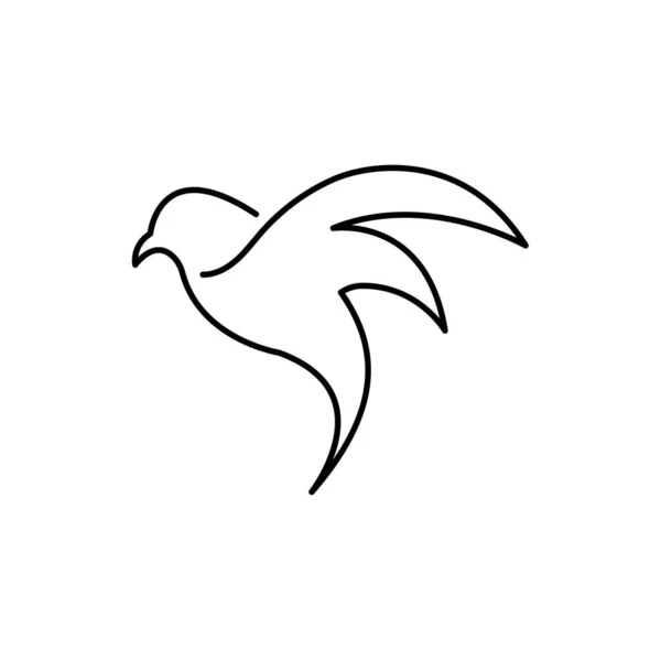 Logo Projekt Ptak Linia Wektor Abstrakcyjny — Wektor stockowy