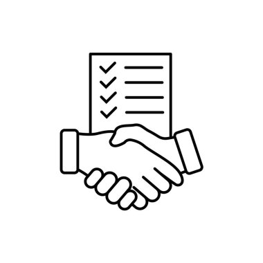 Sözleşme imzalama simgesi vektör tasarımı