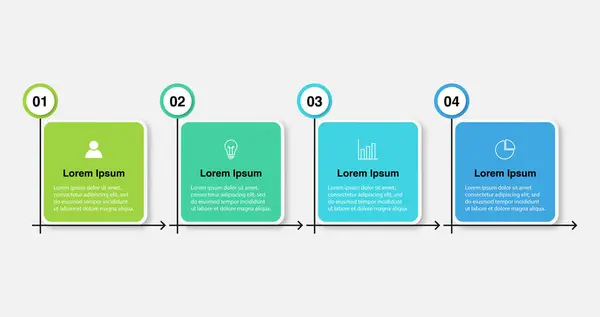Templat Desain Elemen Infografis Konsep Bisnis Dengan Langkah Atau Opsi - Stok Vektor