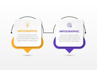 2 adım bilgi işleme şablon vektör elementi