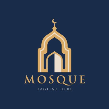 Modern cami logo sembolü veya simge şablonu