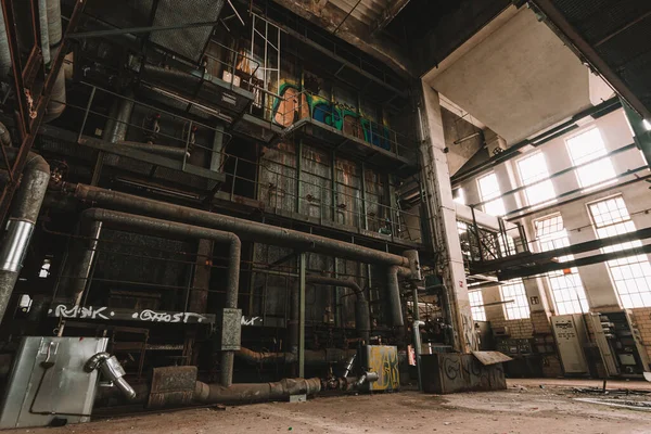 Planta Industrial Abandonada Velha Enferrujada Fábrica Histórica Esquecida Lugar Perdido — Fotografia de Stock