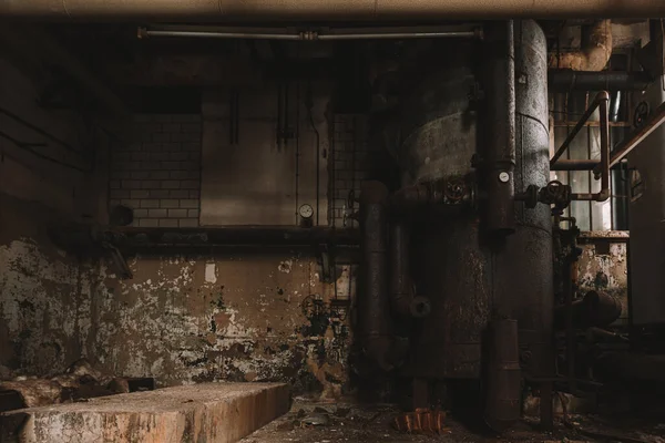Eski Paslı Endüstriyel Fabrika Unutulmuş Tarihi Fabrika Kayıp Yer — Stok fotoğraf