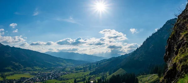Mooie Klimtocht Ostrachtaler Ferrata Bij Oberjochpass Bij Oberjoch Bad Hindelang — Stockfoto
