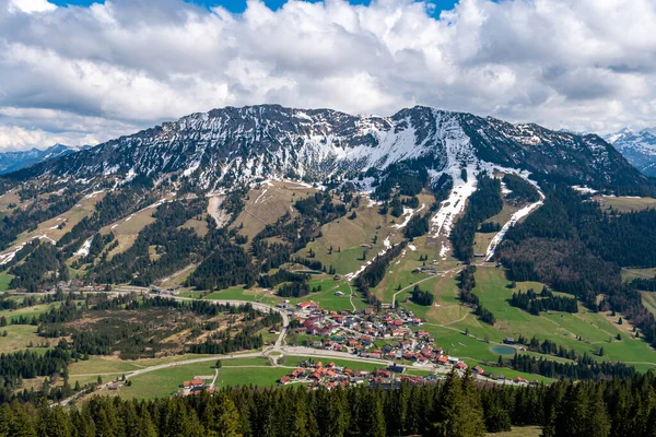Belle Randonnée Printanière Montagne Oberjoch Spieser Hirschberg Dans Les Alpes — Photo