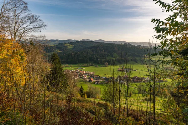 Beautiful Eistobel autumn hike over Laubenberg and Kapf near Isny im Allgau