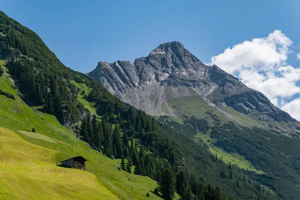 Προκλητική Περιήγηση Στο Βουνό Από Lechleiten Στο Βουνό Biberkopf Στις — Φωτογραφία Αρχείου