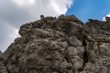 Allgau Alpleri 'ndeki Walsersteig' den Kanzelwand 'a ferrata turu heyecan verici.