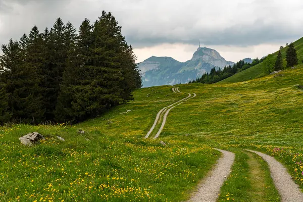 Hoher Kasten 'den Apenzellerland İsviçre' deki Sakson Lucke 'ye kadar Alpstein dağlarında muhteşem bir yürüyüş.