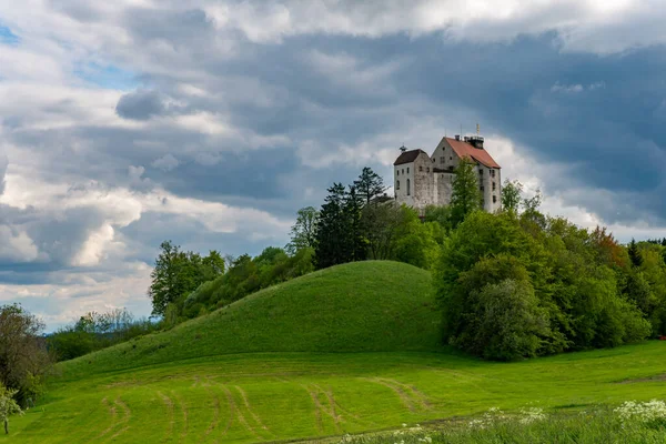 Beautiful Green Spring Landscape Waldburg Castle Upper Swabia Ravensburg — Stock Photo, Image