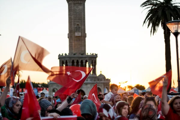 Izmir Turchia Luglio 2022 Luglio Giornata Della Democrazia Turchia Izmir — Foto Stock